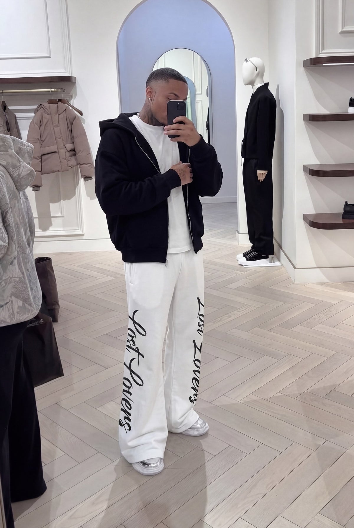 White Script Sweat