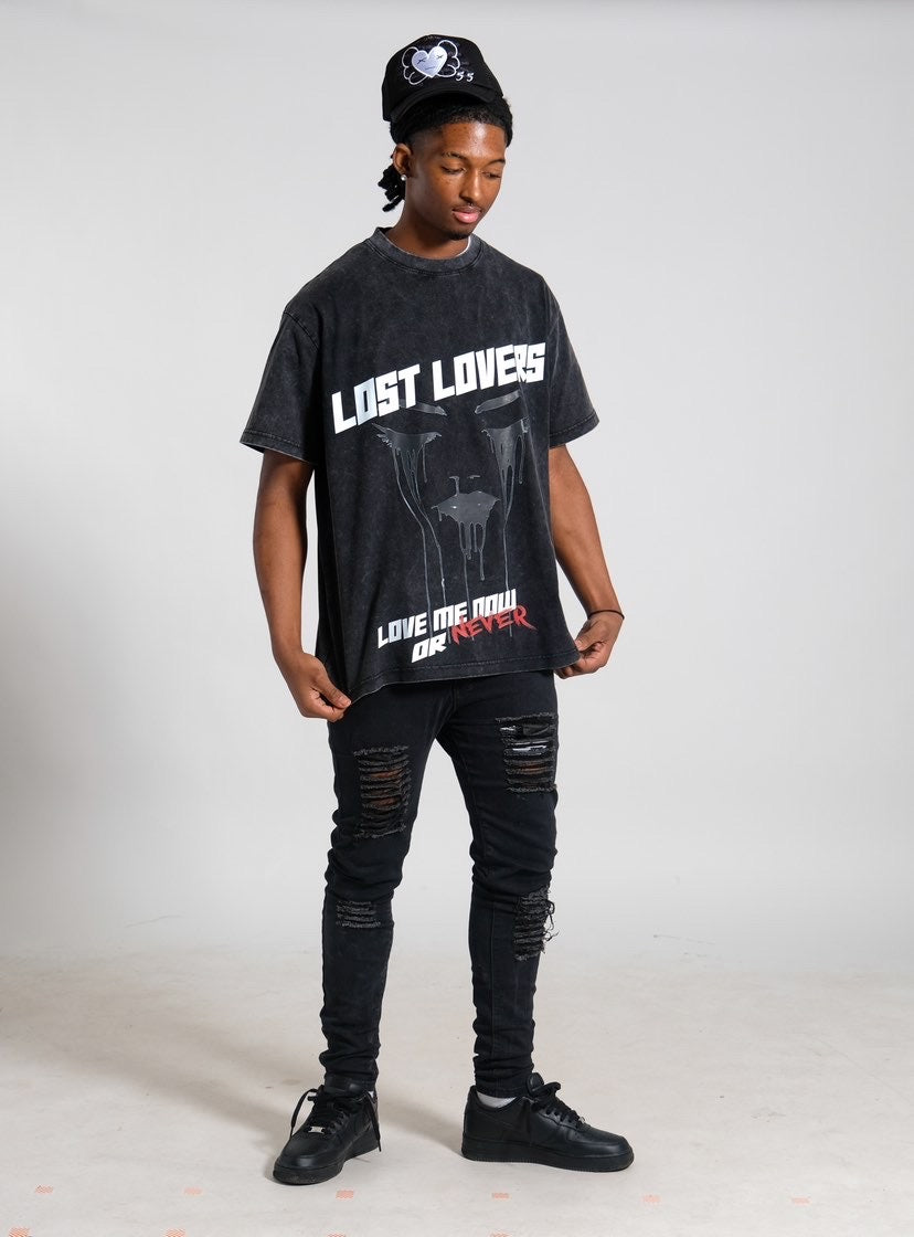 Love Me Now or Never Tee – Black